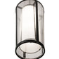 Meyda Lighting Cilindro 21" 4-Light Textured Black Tapered Pendant Light With White & Clear Rainstone Idalight Shade Glass