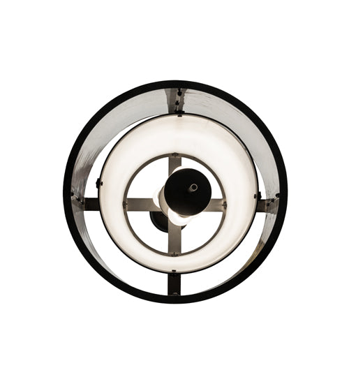Meyda Lighting Cilindro 21" 4-Light Textured Black Tapered Pendant Light With White & Clear Rainstone Idalight Shade Glass