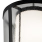 Meyda Lighting Cilindro 21" 4-Light Textured Black Tapered Pendant Light With White & Clear Rainstone Idalight Shade Glass