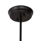 Meyda Lighting Cilindro 21" 4-Light Textured Black Tapered Pendant Light With White & Clear Rainstone Idalight Shade Glass