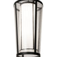 Meyda Lighting Cilindro 21" 4-Light Textured Black Tapered Pendant Light With White & Clear Rainstone Idalight Shade Glass