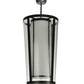 Meyda Lighting Cilindro 21" Timeless Bronze Tapered Semi-flush Mount Light With Rainstone & Statuario Idalight Shade