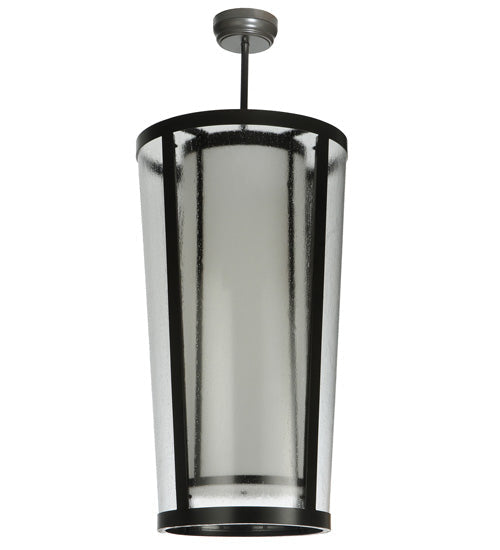 Meyda Lighting Cilindro 21" Timeless Bronze Tapered Semi-flush Mount Light With Rainstone & Statuario Idalight Shade