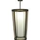 Meyda Lighting Cilindro 21" Timeless Bronze Tapered Semi-flush Mount Light With Rainstone & Statuario Idalight Shade