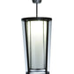 Meyda Lighting Cilindro 21" Timeless Bronze Tapered Semi-flush Mount Light With Rainstone & Statuario Idalight Shade