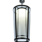 Meyda Lighting Cilindro 21" Timeless Bronze Tapered Semi-flush Mount Light With Rainstone & Statuario Idalight Shade