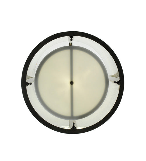 Meyda Lighting Cilindro 21" Timeless Bronze Tapered Semi-flush Mount Light With Rainstone & Statuario Idalight Shade