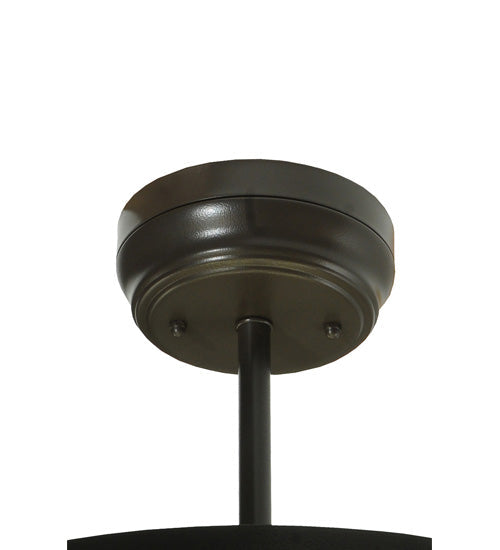 Meyda Lighting Cilindro 21" Timeless Bronze Tapered Semi-flush Mount Light With Rainstone & Statuario Idalight Shade