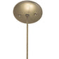 Meyda Lighting Cilindro 22" 3-Light Sparkle Silver Play Pendant Light With Orange Linen Shade