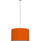 Meyda Lighting Cilindro 22" 3-Light Sparkle Silver Play Pendant Light With Orange Linen Shade