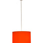 Meyda Lighting Cilindro 22" 3-Light Sparkle Silver Play Pendant Light With Orange Linen Shade