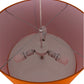 Meyda Lighting Cilindro 22" 3-Light Sparkle Silver Play Pendant Light With Orange Linen Shade