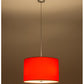 Meyda Lighting Cilindro 22" 3-Light Sparkle Silver Play Pendant Light With Orange Linen Shade