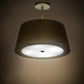 Meyda Lighting Cilindro 22" 4-Light Antique Silver Campbell Pendant Light With White Statuario Idalight Shade