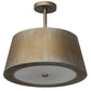 Meyda Lighting Cilindro 22" 4-Light Antique Silver Campbell Pendant Light With White Statuario Idalight Shade
