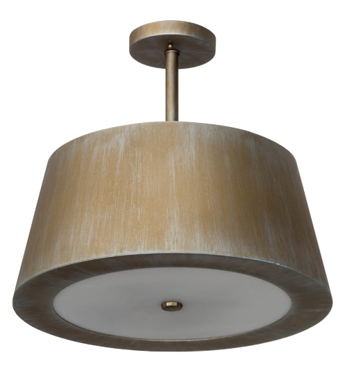 Meyda Lighting Cilindro 22" 4-Light Antique Silver Campbell Pendant Light With White Statuario Idalight Shade