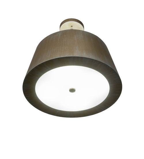 Meyda Lighting Cilindro 22" 4-Light Antique Silver Campbell Pendant Light With White Statuario Idalight Shade