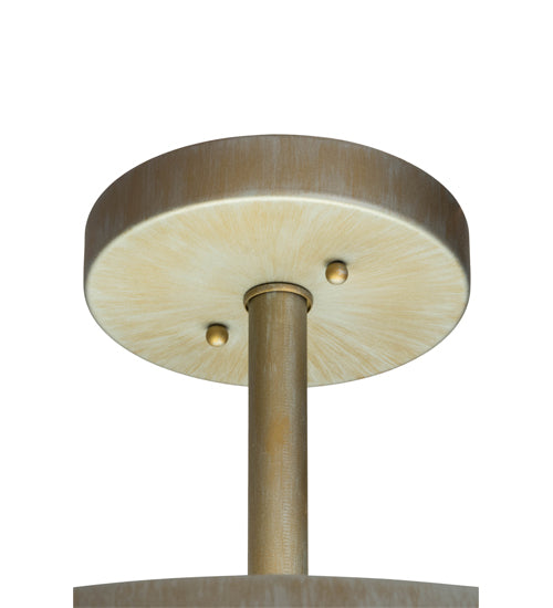 Meyda Lighting Cilindro 22" 4-Light Antique Silver Campbell Pendant Light With White Statuario Idalight Shade