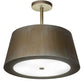 Meyda Lighting Cilindro 22" 4-Light Antique Silver Campbell Pendant Light With White Statuario Idalight Shade