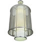 Meyda Lighting Cilindro 22" 4-Light Nickel Weave-Tex Pendant Light With White Statuario Idalight Shade