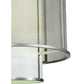 Meyda Lighting Cilindro 22" 4-Light Nickel Weave-Tex Pendant Light With White Statuario Idalight Shade