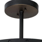 Meyda Lighting Cilindro 22" 8-Light Textured Black Golpe Pendant Light With Amber Mica Shade Glass