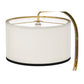 Meyda Lighting Cilindro 22" Faux Black Marble Madrona Table Lamp With White Linen Shade