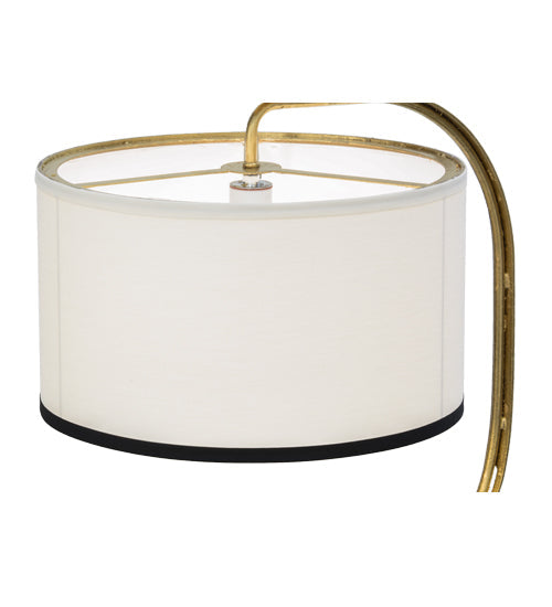 Meyda Lighting Cilindro 22" Faux Black Marble Madrona Table Lamp With White Linen Shade