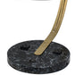 Meyda Lighting Cilindro 22" Faux Black Marble Madrona Table Lamp With White Linen Shade