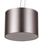 Meyda Lighting Cilindro 22" LED Brushed Stainless Steel Metal-Tex Pendant Light With White Statuario Idalight Shade Glass