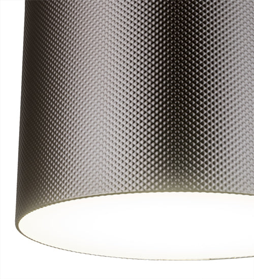 Meyda Lighting Cilindro 22" LED Brushed Stainless Steel Metal-Tex Pendant Light With White Statuario Idalight Shade Glass