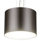 Meyda Lighting Cilindro 22" LED Brushed Stainless Steel Metal-Tex Pendant Light With White Statuario Idalight Shade Glass