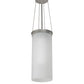 Meyda Lighting Cilindro 22" LED Nickel Lowell Pendant Light With White Frosted Statuario Idalight Shade Glass