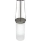Meyda Lighting Cilindro 22" LED Nickel Lowell Pendant Light With White Frosted Statuario Idalight Shade Glass