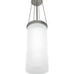 Meyda Lighting Cilindro 22" LED Nickel Lowell Pendant Light With White Frosted Statuario Idalight Shade Glass