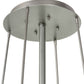 Meyda Lighting Cilindro 22" LED Nickel Lowell Pendant Light With White Frosted Statuario Idalight Shade Glass