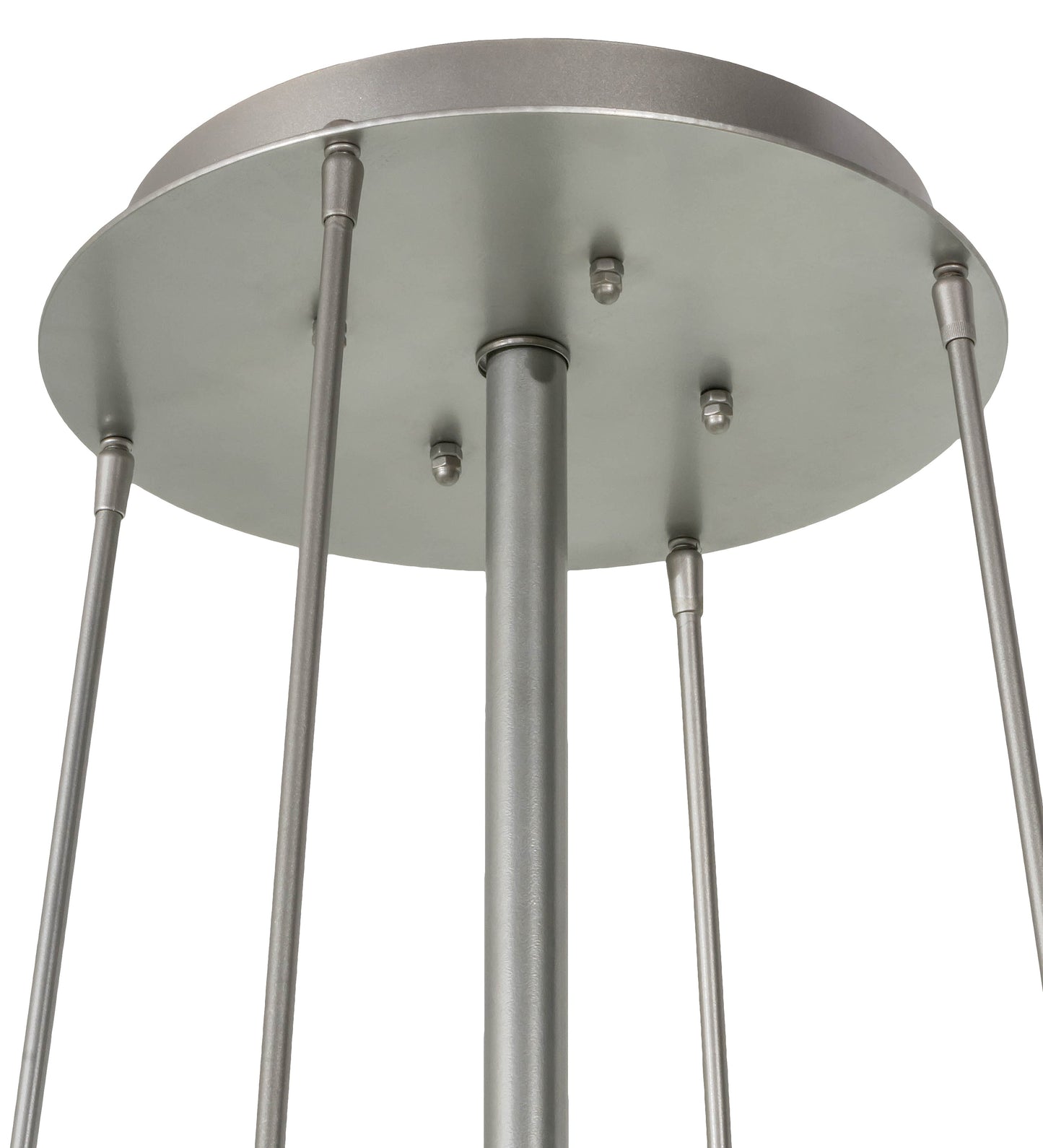 Meyda Lighting Cilindro 22" LED Nickel Lowell Pendant Light With White Frosted Statuario Idalight Shade Glass