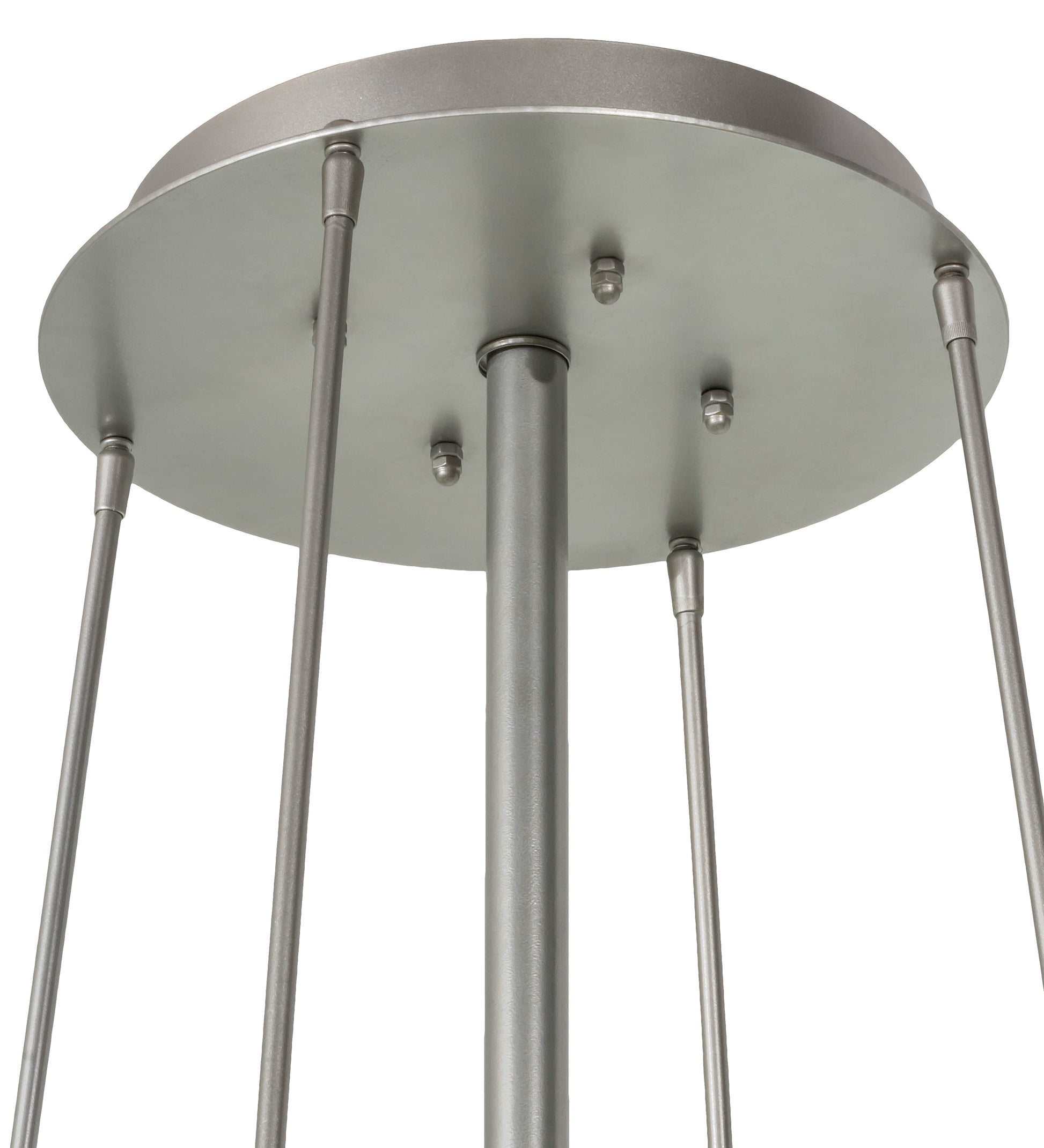 Meyda Lighting Cilindro 22" LED Nickel Lowell Pendant Light With White Frosted Statuario Idalight Shade Glass
