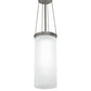 Meyda Lighting Cilindro 22" LED Nickel Lowell Pendant Light With White Frosted Statuario Idalight Shade Glass