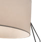 Meyda Lighting Cilindro 22" Solar Black & Brass Swing Arm Wall Sconce With White Linen Textrene Shade