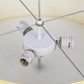 Meyda Lighting Cilindro 23" 3-Light Sparkle Silver Pendant Light With Yellow & White Textrene Shade