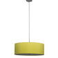Meyda Lighting Cilindro 23" 3-Light Sparkle Silver Pendant Light With Yellow & White Textrene Shade