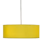 Meyda Lighting Cilindro 23" 3-Light Sparkle Silver Pendant Light With Yellow & White Textrene Shade