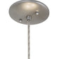 Meyda Lighting Cilindro 23" 3-Light Sparkle Silver Pendant Light With Yellow & White Textrene Shade