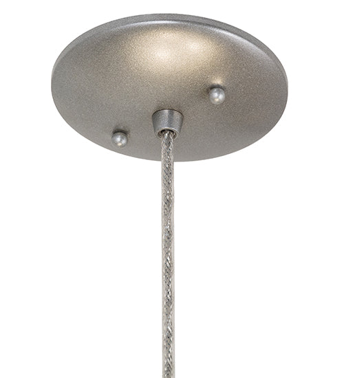 Meyda Lighting Cilindro 23" 3-Light Sparkle Silver Pendant Light With Yellow & White Textrene Shade