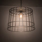 Meyda Lighting Cilindro 23" Matte Clear Steel Golpe Pendant Light
