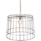 Meyda Lighting Cilindro 23" Matte Clear Steel Golpe Pendant Light
