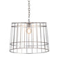 Meyda Lighting Cilindro 23" Matte Clear Steel Golpe Pendant Light
