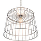 Meyda Lighting Cilindro 23" Matte Clear Steel Golpe Pendant Light