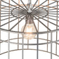 Meyda Lighting Cilindro 23" Matte Clear Steel Golpe Pendant Light
